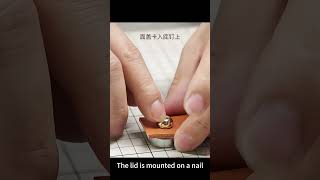 Manual leather goods mushroom nail installation tutorial [upl. by Nolram]