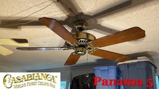 50quot Casablanca Panama 5 Ceiling Fan Bright Brass Slumber 3 2024 Remake [upl. by Iv850]