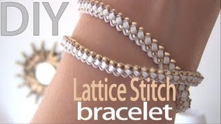 DIY Fashion ♥ Lattice Stitch Bracelet [upl. by Emiline]