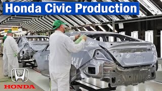 Honda Civic Production  Honda Factory [upl. by Hatti838]