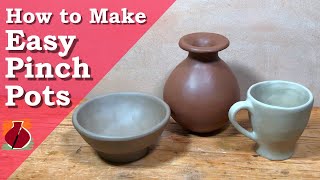 How to Make Easy Pinch Pots [upl. by Trebmal]