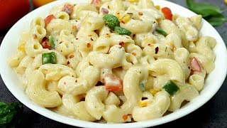 White Sauce Pasta Recipe  Creamy Pasta Recipe In White Sauce  Kanaks Kitchen [upl. by Sawtelle]