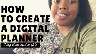 HOW TO CREATE A DIGITAL PLANNER using Microsoft One Note  Renae’s Corner [upl. by Tolmach972]