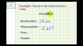 Examples Rounding Decimals [upl. by Ayotol]