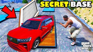 Franklin Went Inside The Secret Base On His Roof In GTA 5  SHINCHAN and CHOP [upl. by Nileve645]