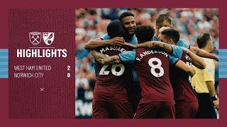 EXTENDED HIGHLIGHTS  WEST HAM UNITED 20 NORWICH CITY [upl. by Notsirk43]