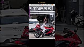 Cute girl Reaction On Super Bike Hayabusa Zomato Boy 🔥shorts bike rider hayabusa zomato girl [upl. by Aneekahs]