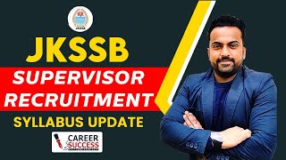 JKSSB SUPERVISOR SYLLABUS 2023 2024 JKSSB supervisor social welfare department 200  Vacancies [upl. by Inram]