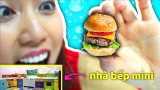 DIY MINI HAMBURGER IN MINI KITCHEN [upl. by Wachtel]