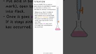 TITRATION  Chemistry Science Revision GCSE school exams [upl. by Auohs]