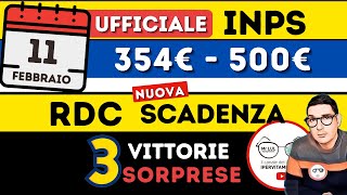 354€ 500€ 💶UFFICIALE SORPRESA INPS ➡ RDC NUOVE SCADENZE e DATE  3 VITTORIE FAMIGLIE AIUTI MESSAGGI [upl. by Tabbatha]