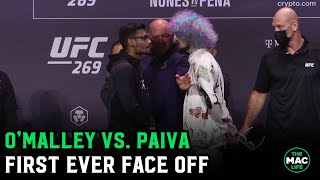 Sean OMalley vs Raulian Paiva First Face Off  UFC 269 Press Conference [upl. by Lebatsirhc]