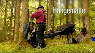 Hängematte im Wald Hütte Stille amp Natur  Outdoor Bushcraft Waldläufer [upl. by Nissensohn625]