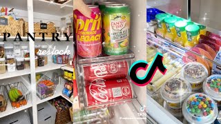 satisfying fridge pantry refill and restock tiktok compilation 🍉🍋🍓 [upl. by Akinoj]