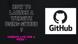 How to host a website using GitHub   Live Demo  Live for a week  github [upl. by Zemaj]