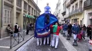 Carnaval de Béziers 2013  Le Poulain de Pézenas quotclassé au patrimoine de lUNESCOquot [upl. by Domeniga]