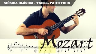 BOURRÈ  MOZART  Música Clásica FÁCIL  TABS y PARITURA [upl. by Sheedy183]