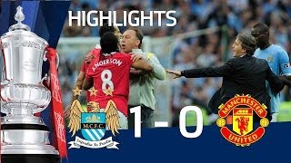 Man City 10 Man United Official Highlights  The FA Cup Semi Final [upl. by Ydorb]