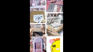 Unboxing and packing card Blackpink with tiktok [upl. by Hewet]