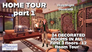 Home Tour Part 1 Fully Decorated Rooms 112 of my 24 room castle Disney Dreamlight Valley [upl. by Adnauq]