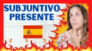 Presente del SUBJUNTIVO en español Verbos Regulares e Irregulares  ¿Cómo se forma y Cuándo se usa [upl. by Eddina]