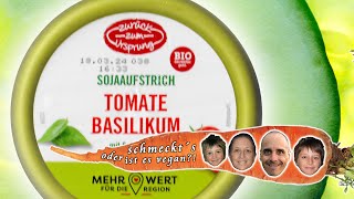 Produkttest Zurück zum Ursprung® Sojaaufstrich Tomate Basilikum Brotaufstrich vegan  SY00121 [upl. by Assirram264]