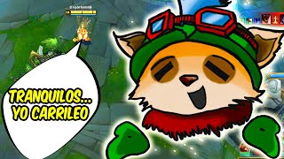 ✅CARRILEA TUS RANKEDS aunque TU BOT MUERA 😱¡¡33 VECES😱 OTP TEEMO 1M de MAESTRIA [upl. by Ynnattirb267]