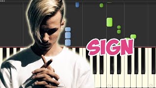 🎹DEAMN  Sign Piano Tutorial Synthesia❤️♫ [upl. by Annaek]