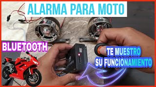 Alarma con bocinas Bluetooth para motocicleta 🔊🔴Como configurarla y como funciona 🤯😎 [upl. by Rissa]