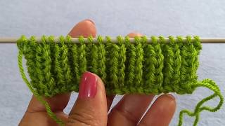 Knit Fishermans Rib Stitch [upl. by Radferd]