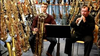 Soprillo amp Tubax Contrabass Saxophone Duet [upl. by Chas]