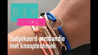 Satijnkoord armbandje met knooptechniek [upl. by Lashondra635]