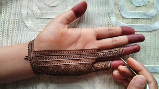 Very beautiful front hand mehndi design  Easy stylish Moroccan mehndi design  Mehndi ka design [upl. by Enelav461]