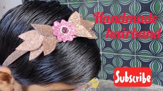 Handmade hairband for kidsఇంట్లోనే చాలా ఈజీగా hairband తయారుచేసుకోవచ్చుhair accessories at home [upl. by Stoddard]