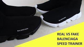 HOW TO SPOT FAKE BALENCIAGA SPEED TRAINERS  Authentic vs Replica Balenciaga Review Guide [upl. by Maggee]