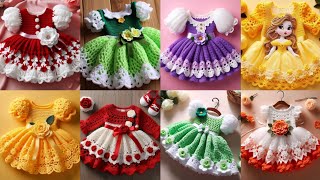 Crochet Frocks New Design For Princess Baby Dress Design [upl. by Kenweigh284]