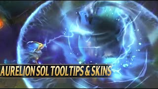 AURELION SOL REWORK SKINS NEW GAMEPLAY amp ABILITIES TOOLTIPS  League of Legends [upl. by Reviere]