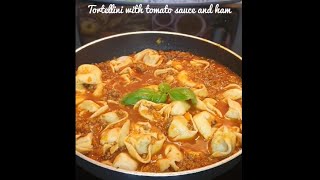 Tortellini recipe with Tomaten sauce and ham 🍅👌 [upl. by Aurora]