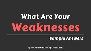 What are your weaknesses Interview Question Sample Answers ✓ [upl. by Porcia]