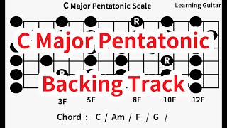 C Major Pentatonic Backing Track amp C Major ScaleCAmFG Good for Improvisation Beginner [upl. by Nnahgaem]