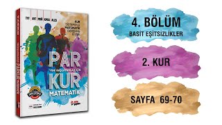 Parkur Matematik  4Bölüm Basit Eşitsizlikler ve Sıralama  2Kur  Sayfa6970  Metin Yayınları [upl. by Eilegna]