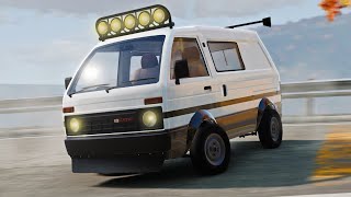 Drifting The 1981 Daihatsu Hijet kei Van On Touge roads  BeamNGDrive [upl. by Pantin]