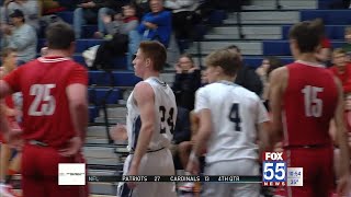 Boys High School Basketball McBride Parker lead Norwell past Adams Central [upl. by Hnilym]