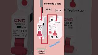 Connection MCB with RCCB mcbox wire viral subscribe like video shorts [upl. by Hosfmann]