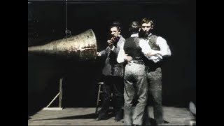 The First Film With Sound 1894 HD Colourized [upl. by Etirugram]