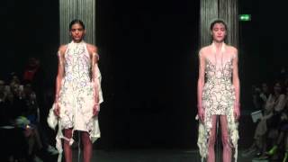 Hussein Chalayans Spring Summer 2016 show featuring dissolving outfits [upl. by Ananna622]