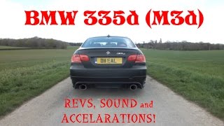 BMW 335d E92 M3d Tuned 370BHP 700NM Revs Sound and Accelerations [upl. by Senaj48]