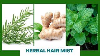 Rosemary Mint Ginger Herbal Hair Mist DIY Hair Growth Spray Scalp amp Dandruff Control Hair Mist [upl. by Ayam]