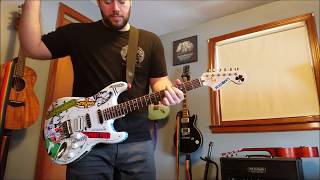 Blink 182  Carousel Guitar Cover with Sticker Strat [upl. by Einre]