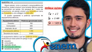 ENEM 2018  Alguns peixes como o poraquê a enguiaelétrica da Amazônia podem produzir uma corrent [upl. by Aedni]